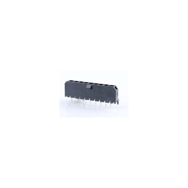 Molex Pin Terminal, 600 V, High Temperature Thermoplastic Insulated, Black, Through Hole - Kinked Pin 43650-0915 - main